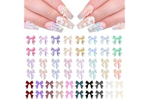 WY LIGHTING LEVEL Kit Di Decorazione per Unghie 3D Da 100 Pezzi Aurora Fiocco per Unghie Accessori per Unghie Bowknot Colorati Simpatico Strass per Unghie In Resina per Nail Art Artigianato E Decorazione