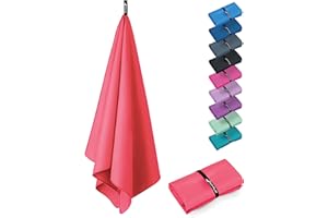 Fit-Flip Serviette Microfibre – compacte, Ultra-légère et Rapidement sèche – Serviette de Bain Microfibre – Serviettes pour Sport Musculation, Piscine, Voyages, Natation et Plage