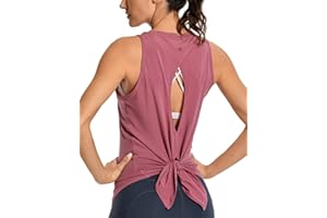 CRZ YOGA Débardeur de Sport Femme Gilet Yoga Shirt sans Manches Running Fitness Tank Top Dos Ouvert