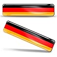 2 x 3D Domed Silicone Stickers Decals Germany National German Flag Car Motorcycle Helmet F 9