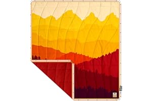 SEVEN PEAKS LIVING ON THE TOP EXPLORING THE WORLD Seven Peaks Manta Edredón de Exterior -Manta Efecto Edredón Plumon Diseñada para la Aventura | Impermeable y Resistente a la Arena, Cualquier Sitio Antimanchas y AntiOlor (Picos-XL 200X179CM)