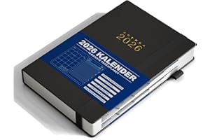 KaKa Dragon Kalender 2026 Terminplaner, Buchkalender Agenda, Deutsches Tagebuch Planer A5 Terminplaner 1 Tag 1 Seite mit Monatsregistern, (416 Seiten) Hardcover (Black)