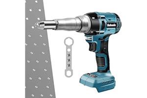SUBOXIE Cordless Rivet Gun for Maki-ta 18V Battery, 20,000N Cordless Rivet Nut Gun, Brushless Automatic Electric Pop Rivet Gun, for 2.4-4.8 mm Blind Rivets (Without Battery)