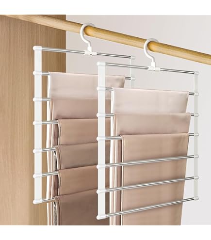 Gruccia Portapantaloni Wenko Per 4 Paia - Rivestimento Antiscivolo, Design Sottile, Cromato Argento/Blu - Foto 4