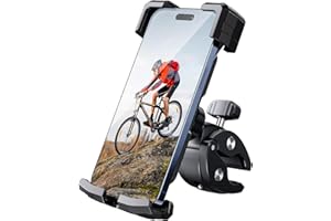 Giftorld Fahrrad-Handyhalterung, Motorrad-Handyhalterung, robust und sicher, Einhandbedienung, 360 ° drehbar, kompatibel mit allen iPhone-Serien und anderen 11.9 cm,17.3 cm Handys.
