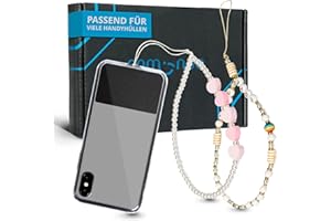 pamindo® Handykette Universal mit Perlen/Premium Handyband/Handy Anhänger/praktisches Accessoire/Smartphone Umhängeband