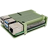 Raspberry Pi 4 Aluminium Armour - Heatsink Case for Raspberry Pi 4 Model B (Light Green)