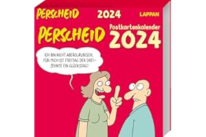 Perscheid Postkartenkalender 2024: Wochenkalender mit Perscheid-Cartoons – zum Aufhängen, Hinstellen oder Verschicken | Tischkalender mit 53 ... von Martin Perscheid (Perscheids Abgründe)