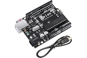 DIGI-TATOO Gelek UNO R3 Microcontroller Board Compatible with Arduino Uno R3, ATmega328P and ATmega16U2 with Type-C Cable, Prototyping Board