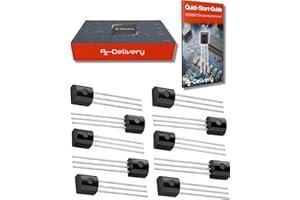 AZDelivery 10x DS18B20 Capteur de Température Numérique TO92-55°C - +125°C Compatible avec Arduino et Raspberry Pi incluant Un E-Book!