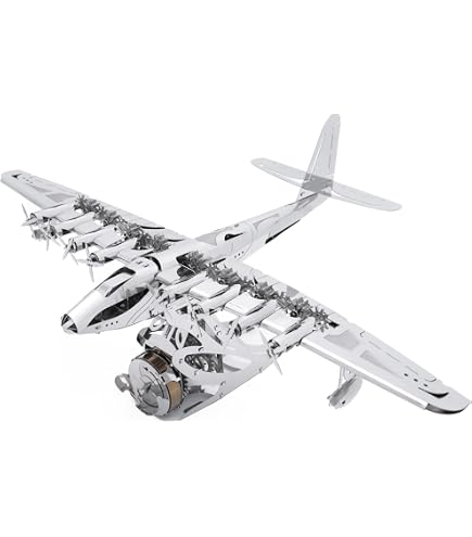 METAL-TIME Boeing-314 SPLASHING DREAMER - Maquette 3D Métal Mécanique - 124 Pièces - Kit DIY Acier Inoxydable Avec Boîte à Outils