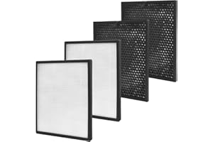 ZaKaBox LV-PUR131 True HEPA Replacement Filter, 2 Set Filter for Levoit Air Purifier, Compatible with Levoit LV-PUR131 LV-PUR131S Air Purifiers, True HEPA and Activated Carbon Filters Set, ZaKaBox