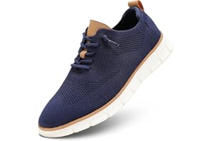 KEEZMZ Herren Mesh Oxford Schuhe Casual Sneakers Leichte Atmungsaktive Elegante Kleid Schuhe Bequemes Gehen Low Derby Schuhe