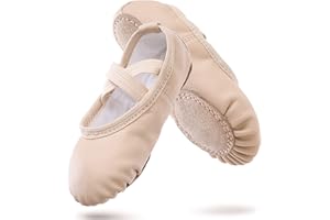 Chaussons De Danse Ballet En Satin Et Toile - Pour Débutants Et Danseuses | Taille 38, Couleur Rouge Et Noir