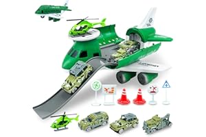 Ynybusi Airplane Toys - Transport Plane Toys with Cars Play Set for Toddlers 3-6 Year Old Boys & Girls, DIY Gift for Preschool Kids