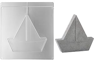 Rayher 36082000 Gießform Segelboot, 19 x 18 cm, Tiefe 4 cm, Material PET, zum Ausgießen mit Kreativ-Beton, Schmuck-Beton, Raysin-Gießpulver, Betongießform
