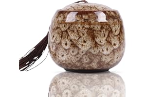 YOUDEAR MEMORIALS Kleine Urne für menschliche Asche, 6 cm, handgearbeitete Urne – schöne kleine Andenken-Urne – Mini-Urne aus Keramik – fasst ca. 70 cm3 Asche – Urne für Hundeasche Katzenasche