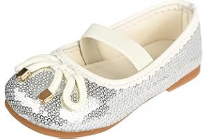 QUNUNOIRE - Princess Shoes Girls Glitter Shoes Kids Sequins Mary Jane Shoes Sandals Elegant