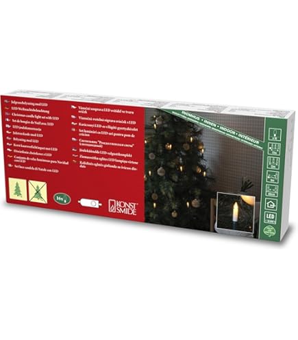 Konstsmide 2314-000 boomketting met Bevroren Peren en Waxlook, voor Binnen (IP20), 230 V Binnen, 20 bevroren Peren, Groene Kabel