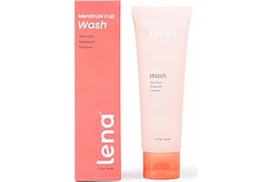 Lena Menstrual Cup Wash - Intimate Wash & pH Balance Feminine Wash, Feminine Care Period Kit, Naturally Scented, Menstrual Disc & Period Cup Cleaner - Travel Size - 90ml