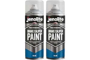 Jenolite Vernice spray pinza freno | Blu lucido | Finitura durevole, resistente calore e benzina | 2 x 400 ml | RAL 5017