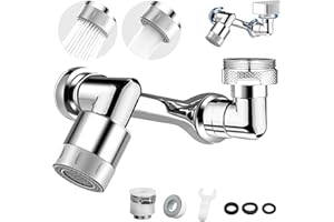 TONOMO Faucet Extender Aerator 1080° Rotatable Universal Tap Spray Head for Kitchen Sink, Faucet Sprayer Attachment with 2 Modes Adjustment, Tap Aerator for Water Saving