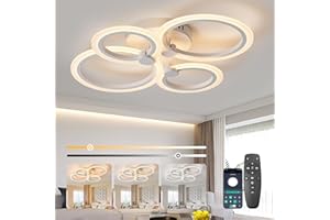 SUCIKORIO Lampy Sufitowe LED Z Pilotem Do ściemniania Nowoczesne Sufitowe LED Okrągłe Lampy Do Salonu 36W Lamp 2700K–6500K Lampys, Sypialni Z Kontrolą Przez Aplikację Kuchnia I łazienka