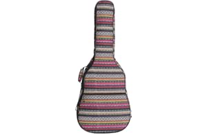 Glenmi Bohemian Acoustic Guitar Case for Girls,Soft Foam Padded 40 41 Inch classical folk Guitar Gig Bag Backpack with Neck Protector Pillow Pad(Bohemian 1)