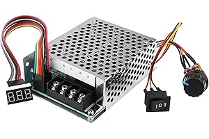 XOCOME DC Motor Governor, PWM 10-55V 12V 24V 36V 48V 60A Stufenloser DC Motor Governor mit Schaltfunktion und LED-Display (1 Stück)
