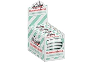 Fisherman's Friend Menta Sin Azúcar, Caramelo Comprimido Sin Azúcar - 24 unidades de 25 gr. (Total 600 gr.)