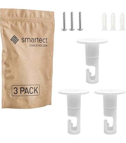 Smartect Kabelhalter Aus Aluminium - Goldene Deckenpins Für Textilkabel & Lampen