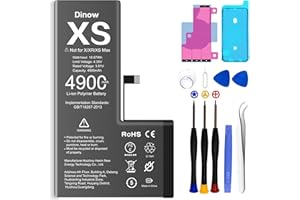 Dinow Akku für iPhone XS,4900mAh hohe Kapazität 0 Zyklus Ersatzakku Set für XS kompatibel mit Modell (A2097 A1920 A2100,A2098,A2099),Lithium-Ionen-Batterie für iPhone XS mit Reparaturwerkzeugen Kits