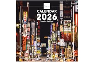 Finocam - Calendario da parete 2026 30 x 30 cm Mese Vista Gennaio - Dicembre 2026 + Sep.- Dic. 2025 4 mesi ridotti | Calendario 2026 | Traveling Immagini - Internazionale, Muro Imagini