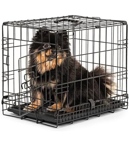 TRIXIE Box Per Cani Home In Nero, Pieghevole 109x79x71 Cm Con 2 Ante E Chiusure Sicure, Per Casa E Viaggio