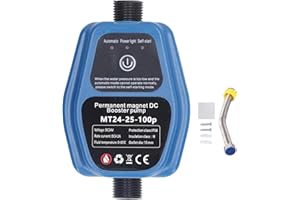 EJOYOUS 100W 24V Automatic Intelligent Sensing Domestic Water Booster Pump, 25L/min, Kitchen & Shower Hot Water Booster Pump for 100-240V