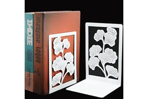 GOSLYLY Serre-Livres cale Livre Etagere-Presse Livre Metal, Bloc Livre bookends Bloque Livre pour Bureau École à Domicile (Blanc)