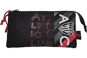 CYPBRANDS CyP Brands-Athletic Club- Estuche, Portatodo, Material escolar, Fútbol, Color Negro, Producto Oficial
