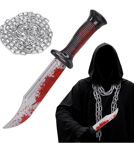 Rubber Johnnies Mannaia Insanguinata Per Travestimento – Schiuma PU Morbida E Realistica – Accessorio Horror Per Halloween, Carnevale E Scherzi