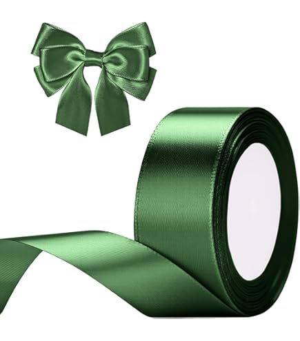 Donkergroen lint, 20 mm, satijnen linten voor