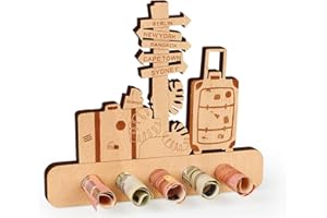 Giftota Reise Geldgeschenke Holz, Reisegutschein Gutschein Verpackung, Kreatives Geburtstagsgeschenk, Weihnachten Geldgeschenk