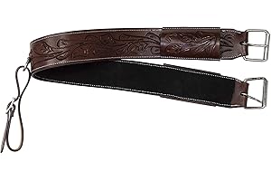 Acerugs Zurück Cinchgurt für Westernsättel Pferd Bucking Gurt Heckgurt Flank Cinch Glattleder