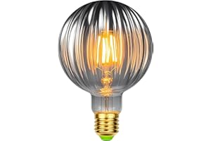TIANFAN Lampadine a LED vintage 4 W Melone Edison Lampadina G95 220/240V E27 Specialty Decorative Lampadina (Smoke)