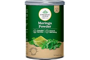 ORGANIC INDIA A TATA Product - Moringa Powder - 100g, Essential Nutrition Superfood, Helps Naturally Boost Energy Levels, Improves Stamina & Vitality, Rich In Vitamins & Minerals