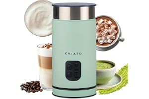 CHiATO MilkPLAY Elektrisk mjölkskummare och mjölkvärmare – 4-i-1 mjölkskummare för kallt skum, matcha, kakao och latte macchi