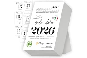 Finoly Calendario Geniale 2026 Gennaio 2026 Dicembre 2026 (12 Mesi) | Calendario da Tavolo 2026 per Calma e Motivazione | 365 Giorni di Ispirazione, Esercizi e Citazioni 13,5x9,5 cm