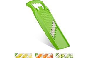 Coupe-légumes Onde-Gaufre Börner PowerLine (Vert) • Coupe Légumes Ondulé pour Légumes • Coupe Vague/Gaufrette/Ondulé • Mandoline pour Pommes de Terre en Gaufrettes, Frites