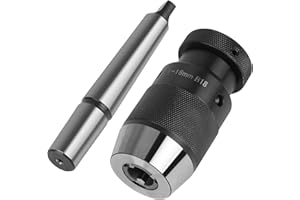 EFUTURETIME Portabrocas MT2, B18, 1-16mm, con Mandril Cónico MT2, Portabrocas sin Llave MK2 para Torno Taladradora Taladradora de Banco Taladros de Columna
