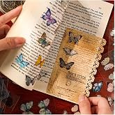 Kolbi Craft 5 Sayfa 25 Adet Şeffaf Vintage Kelebek Sticker Seti Scrapbook Bullet Journal Ajanda Planlayıcı