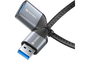 Sonero® USB-A till USB-A-datakabel, förlängningskabel, USB-kabel typ A, USB 3.0, 5 GB/s, space grå/svart, 1,00 m