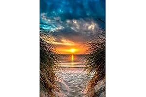 QUIIEOSKIA Diamond Painting Kit, 5D Diamond Painting, DIY Diamante Painting Bambini Pittura Kit per Casa Pareti Adulti Bambini - Tramonto